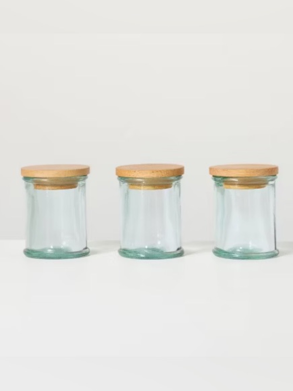 HEARTH & HAND NWT 3pc Recycled Glass Spice Containers